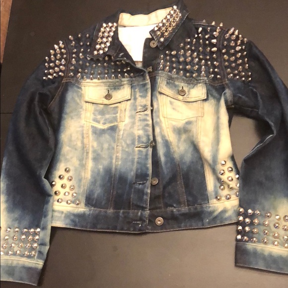 Jackets & Coats Studded Denim Jacket Poshmark
